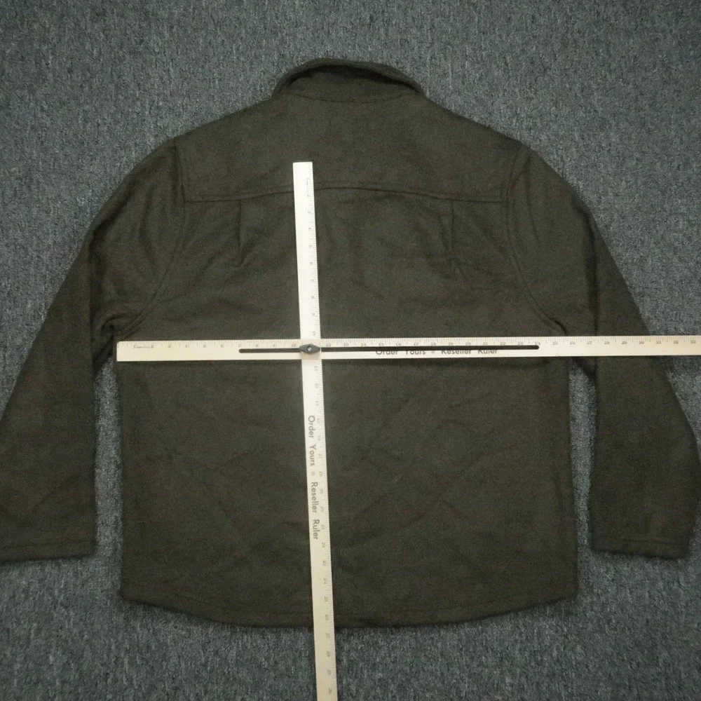 Mott & Bow‎ Jacket Mens Extra Large Green Oversized Wool Shirt Jac Button
